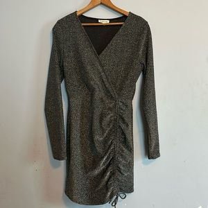 Rolla Coster Sparkles Silver and Black Long Sleeve Women’s Dress Size L